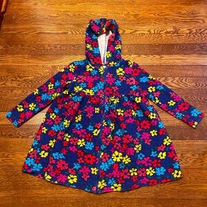 Tucker & Tate Purple Floral Hooded Zip Up Swim Cover Up Dress Size 6
